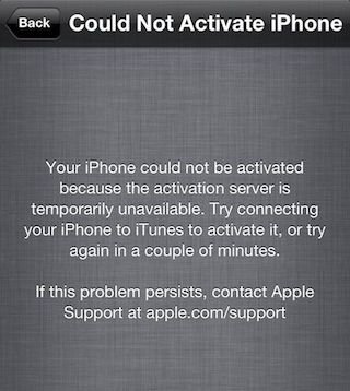 iphone activation down