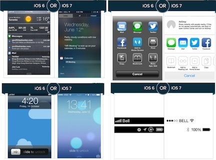 iOS 6 vs iOS 7 1
