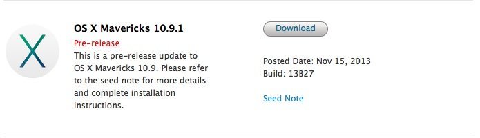 OS X Mavericks 10.9.1
