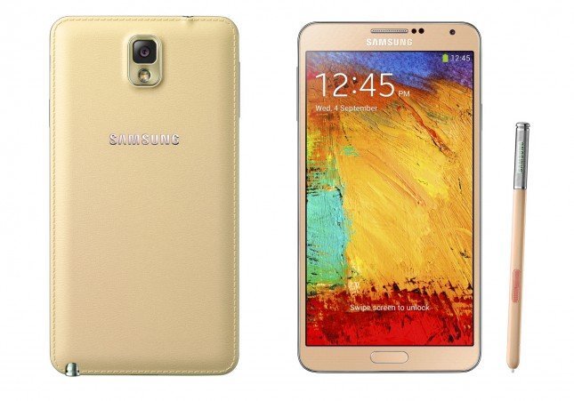 Samsung Galaxy Note 3 gold