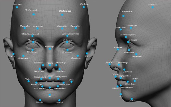 facial recognition data points