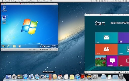 Parallels Desktop 7 and OS X 10.8 Mountain Lion on a MacBook Air