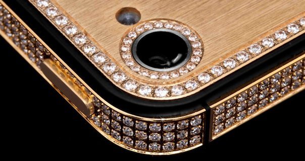 diamond and gold encrusted iPhone 5 7