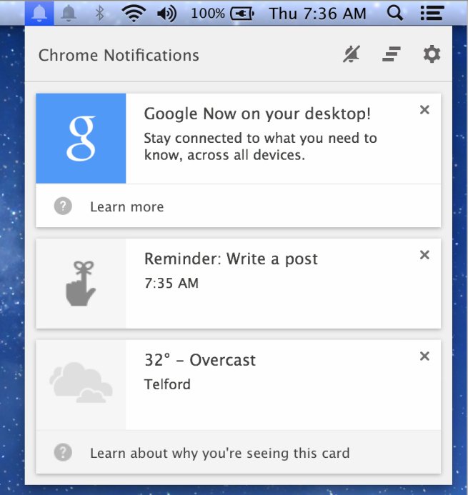 google now desktop