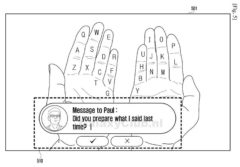 samsung augmented reality hand keyboard 2