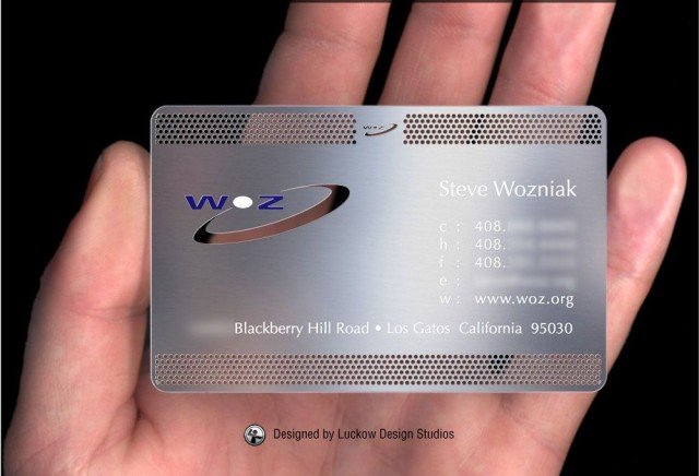 WOZ Metal business card