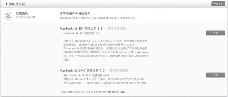 MacBook Air EFI更新