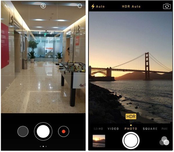 相機還可以接受，但下方的快門和錄影位置與 iOS 7 十分相似。