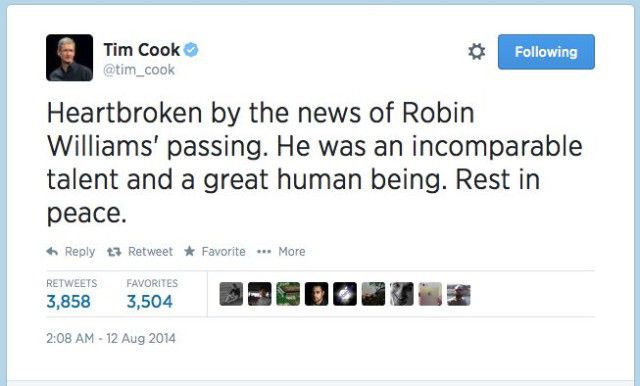 Tims said RIP Robin