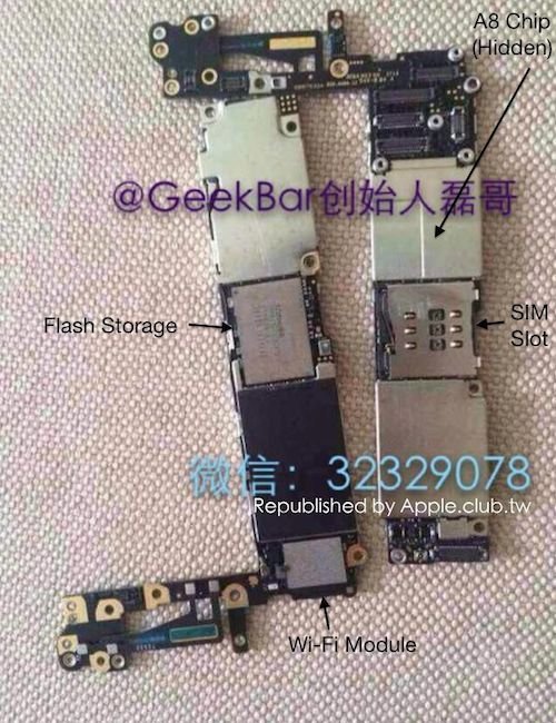 assembled iphone 6 board annotated