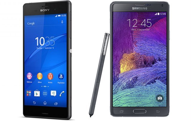 Comparison with Samsung Galaxy Note 4 and SONY Xperia Z3 00