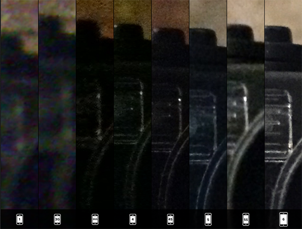 放大後的圖片更能清楚顯示低光拍攝下的對比。
