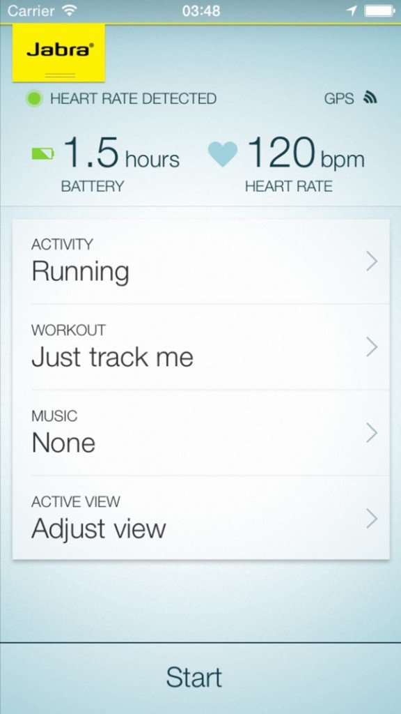 ▲Jabra Sport Life App會記錄用家的運動時間及心跳率。