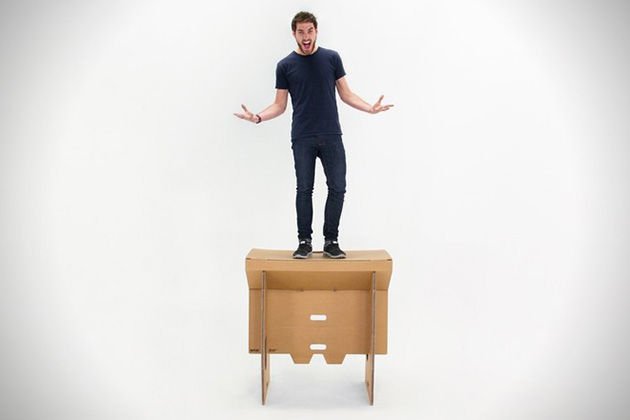Refold Portable Cardboard Standing Desk 3