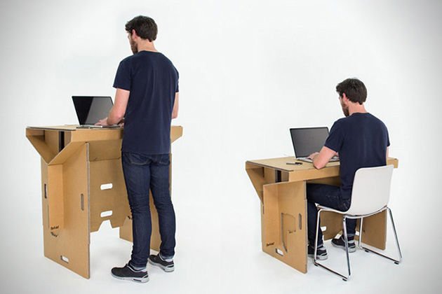 Refold Portable Cardboard Standing Desk 4
