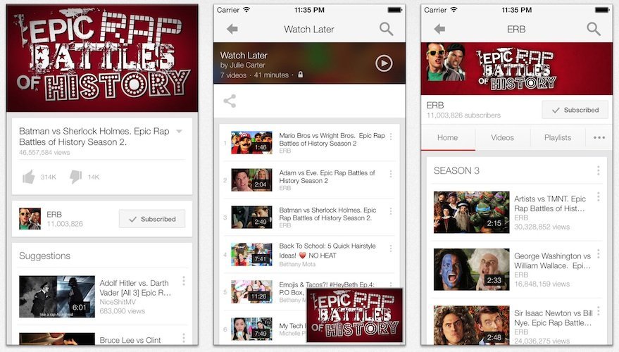 Youtube for iPhone 6