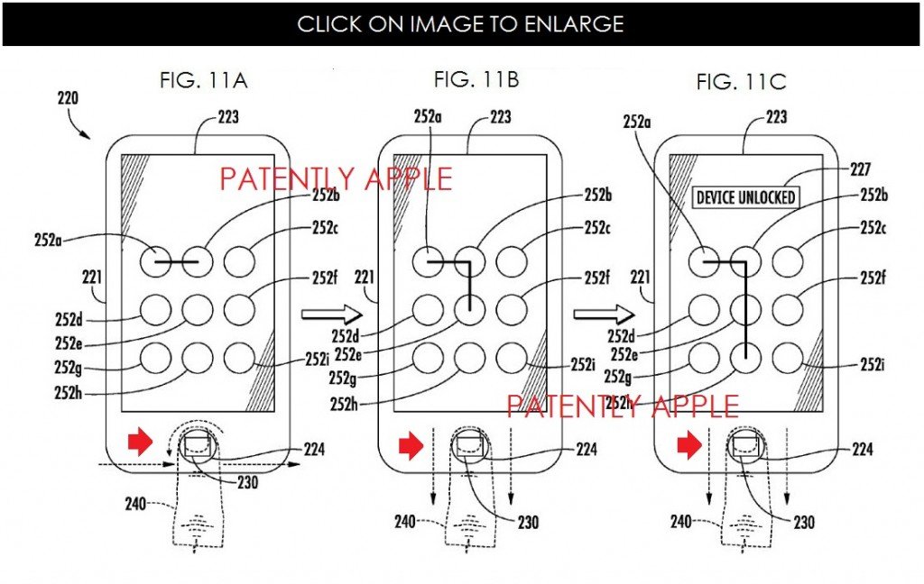 apple patent that future iphone touch id unlock like Android_01