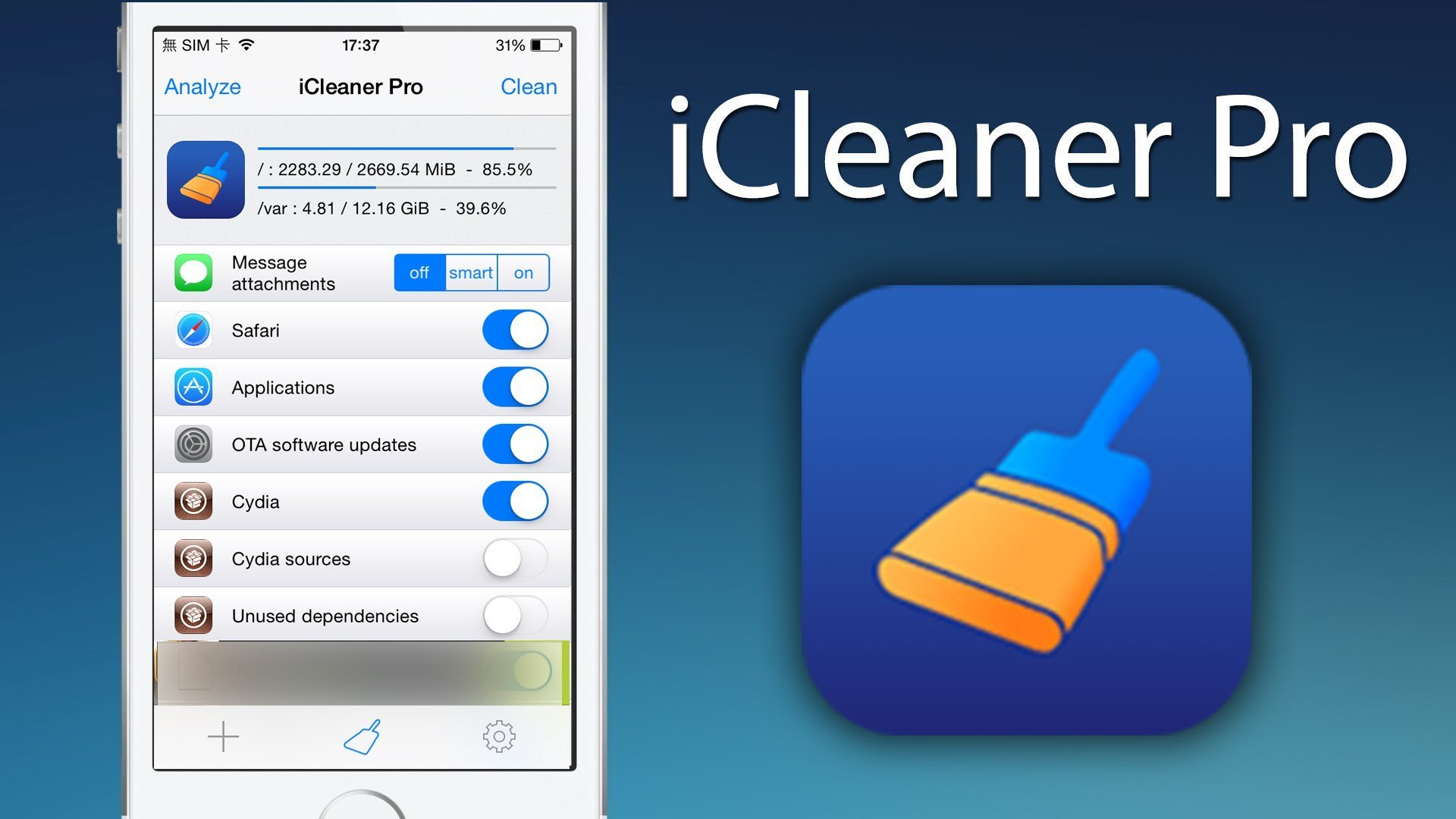 cydia app icleaner pro save your space 00a