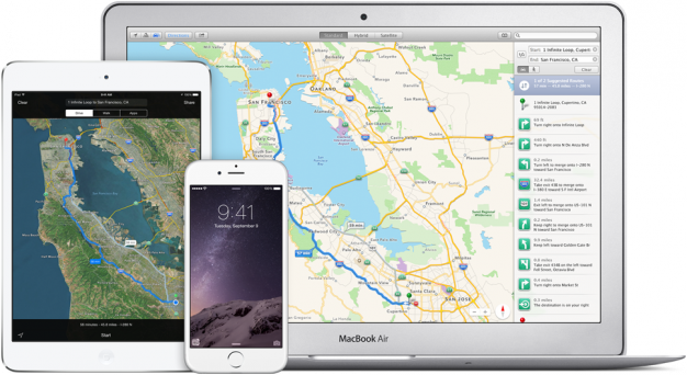 Apple Maps iOS 8 sync