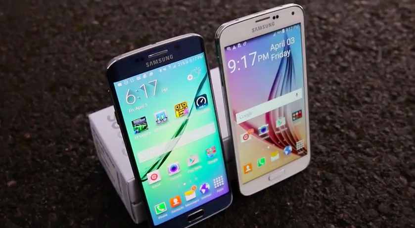 Samsung Galaxy S6 Edge VS iPhone 6 Drop Test-1