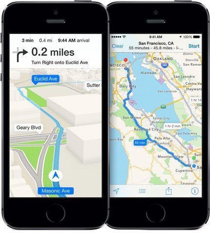 apple maps ios 7 navigation 1