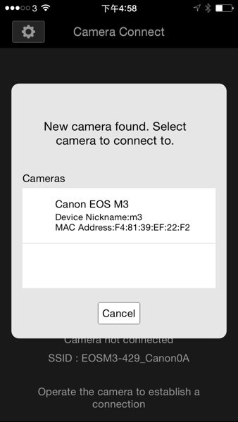 ▲無線拍攝要用新的「Camera Connect」App。