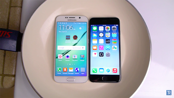 samsung galaxy s6 iphone 6 boiled water