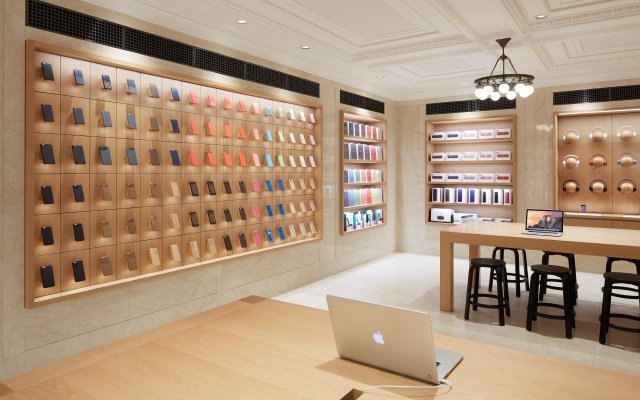 apple retail redesign accessories july 00