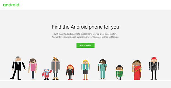 google new website let them choose android phones for you 00