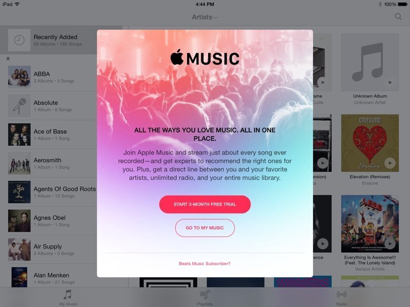 ios 8 4 beta 4 music app apple music registration interface 00