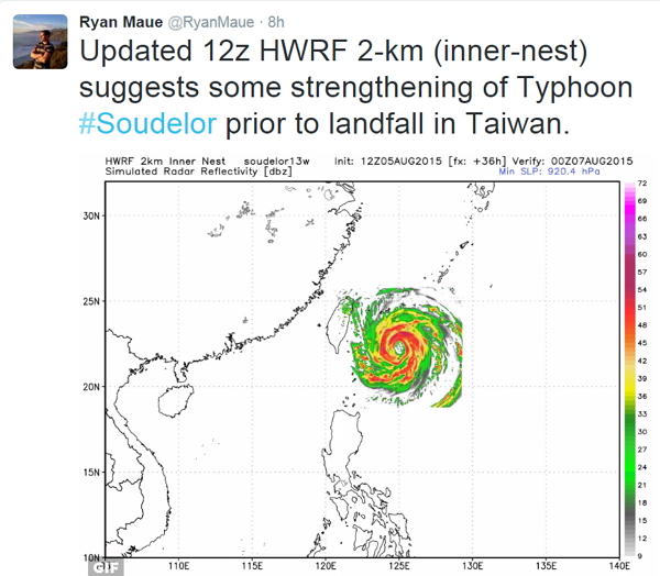▲Soudelor 迫近台灣，各位要做好防風措施。