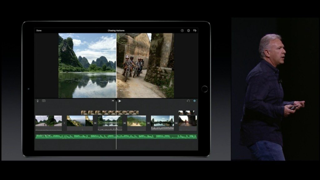 ▲iPad Pro 剪片比 iPad Air 2更流暢。