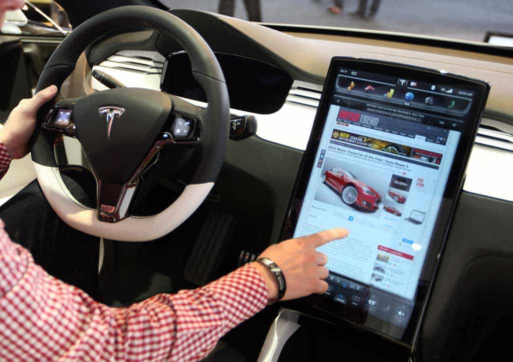 tesla screen