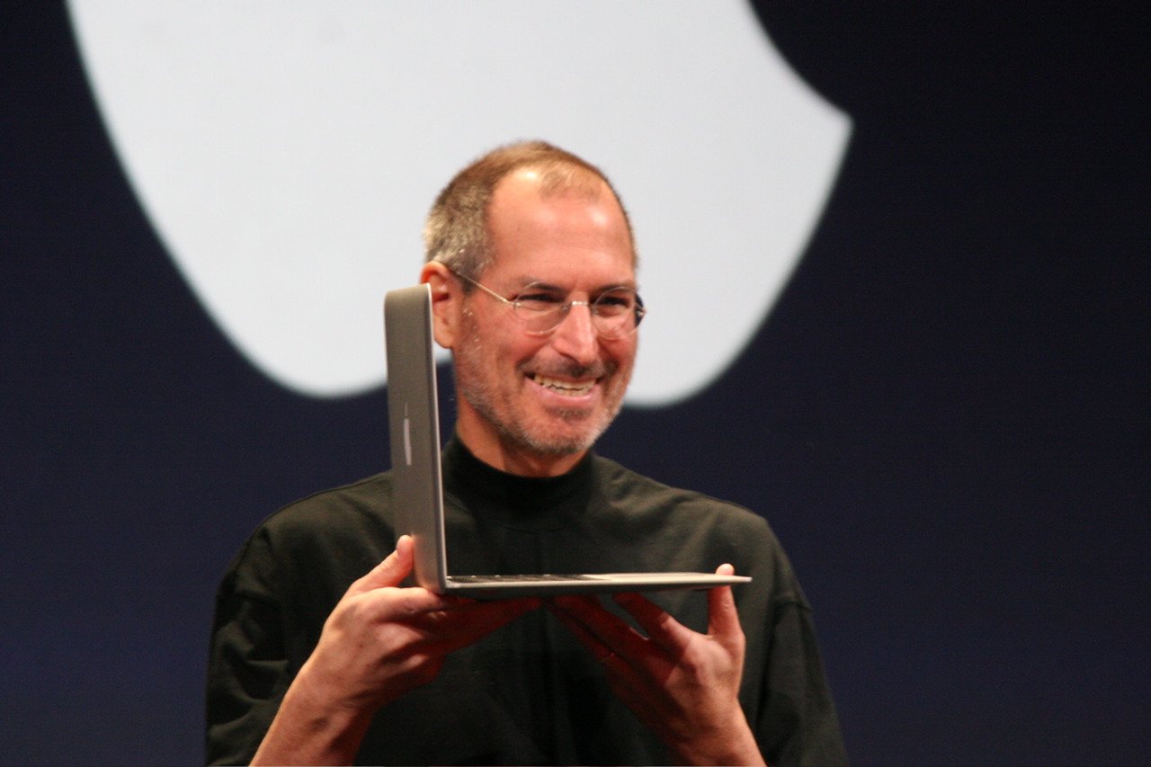 Steve Jobs with MacBook Air 2