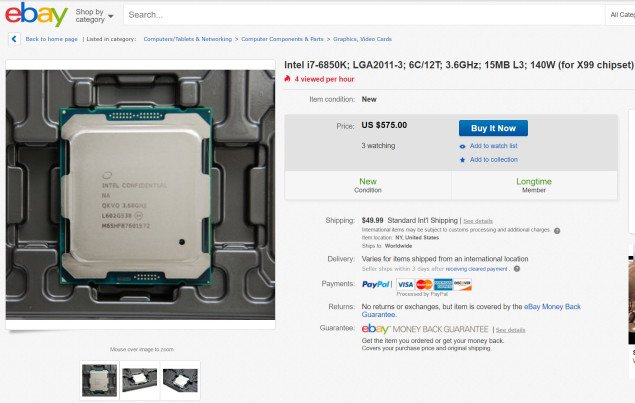 Intel Core i7 6850K eBay
