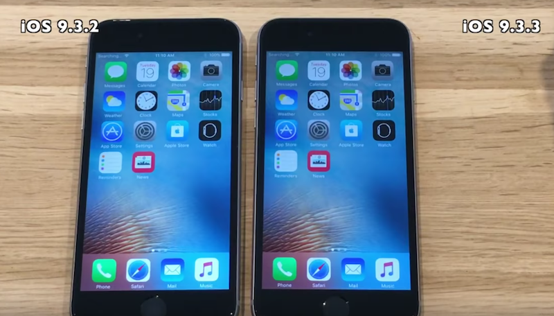 iOS 9 3 3 vs 9 3 2