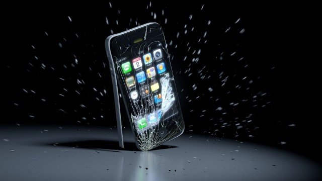 smashed iPhone