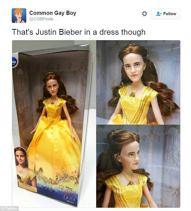 3BF290D100000578 4098914 Justin Bieber in a dress Dozens of Twitter users compared Belle a 35 1483878794747