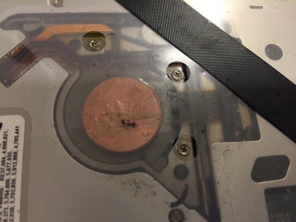 a penny inside macbook pro 03