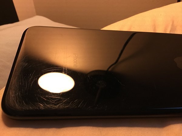 iphone 7 plus jet black without case two months 02