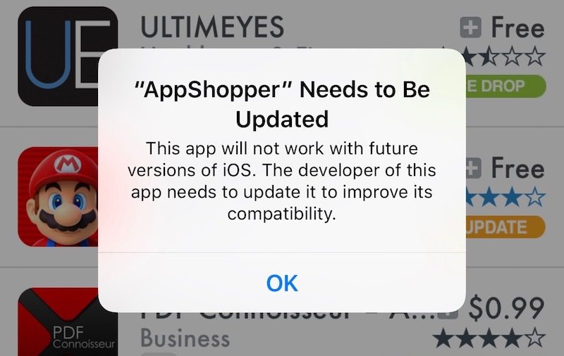 appshopper needs updated