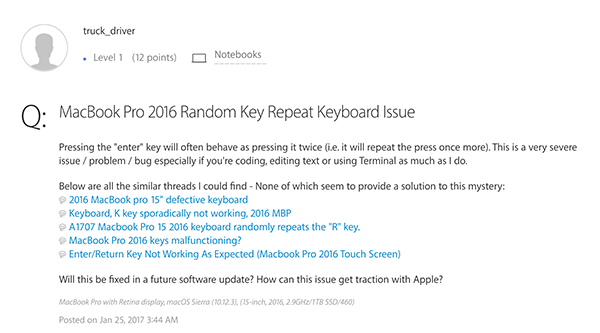 macbook pro 2016 repeat typing problem 01