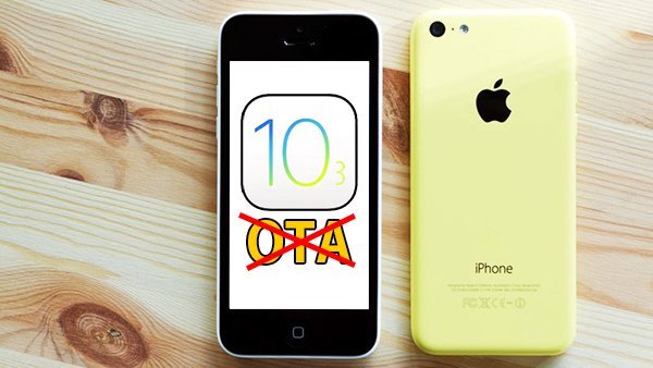 ios 10 3 ota update cannot be done at iphone 5 5c 00a