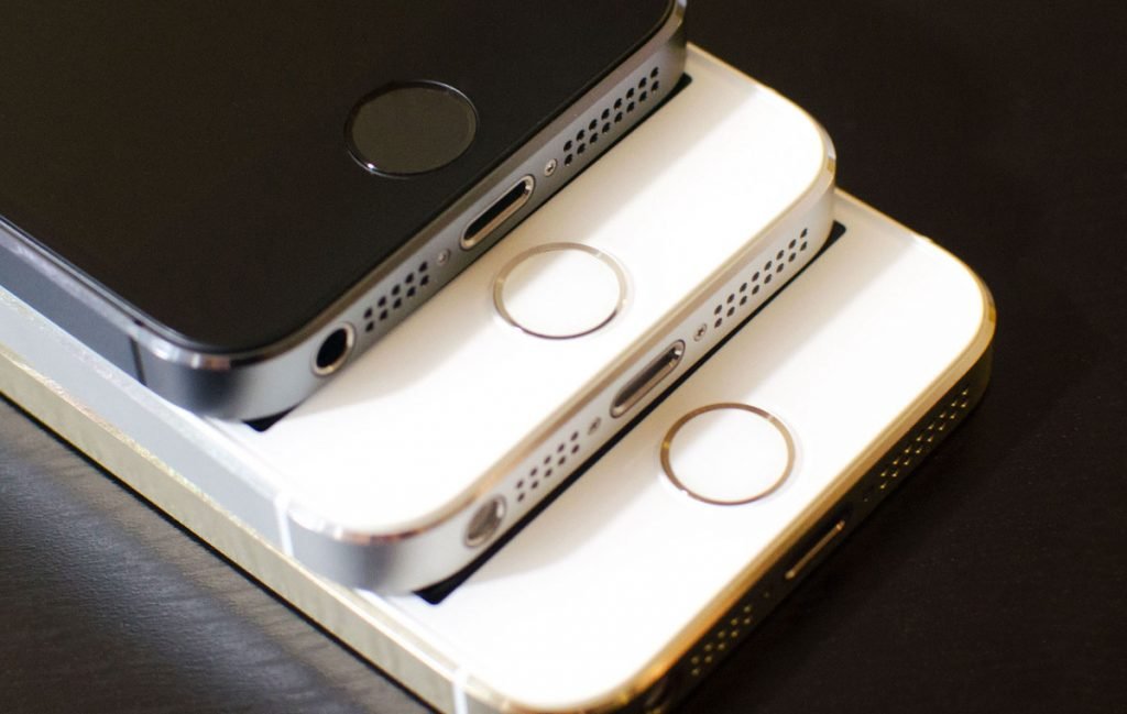 iphone 5s gold silver gray touch id hero