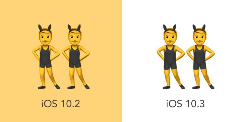 men with bunny ears ios 10.3 emoji emojipedia