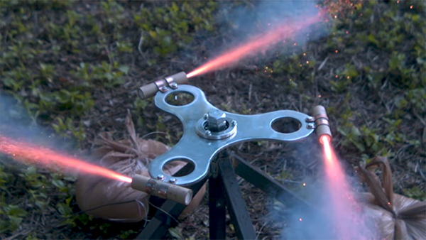 someone makes rocket powered fidget spinner and it is beautiful 00