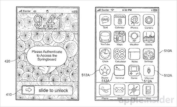 apple patent embedded authentication systems in an electronic device 01
