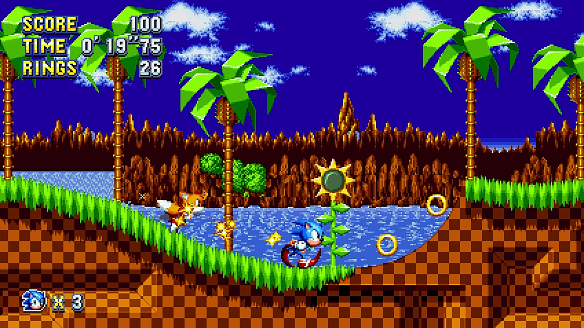 Sonic Mania GHZ Act 1 SonicTails 1495557606