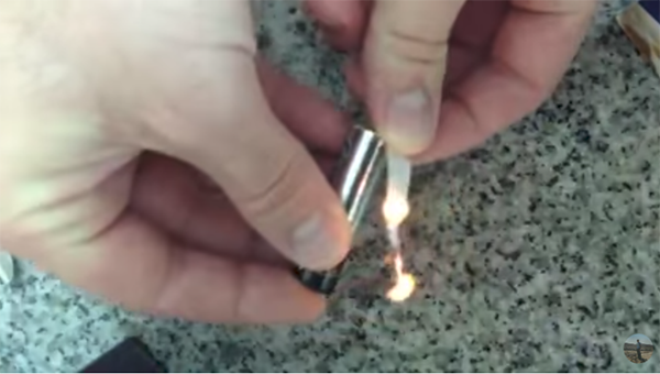how to raise fire by battery and gum wrapper 00