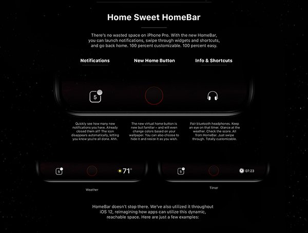 iphone 8 homebar function area concept 01